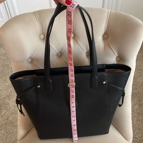 Kate Spade Pebbled Leather Large Tote Bag Black - Picture 7 of 12